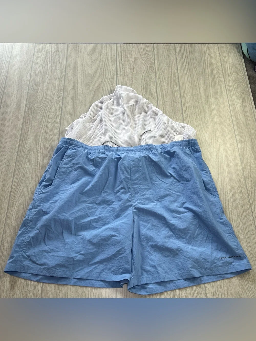 Columbia Men's Shorts PFG Backcast III Water Blue 3XL Omni-Shade Fishing Hiking
